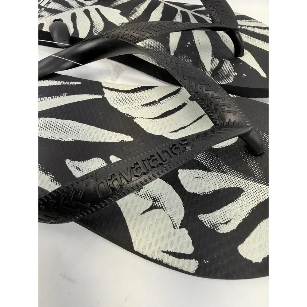 Havaianas Men’s Aloha Flip Flops Rubber Brazil Tropical Print US 10–11